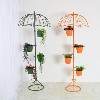 

Garden rotating flower stand Removable multi-function floor stand Multi-room living room balcony floor flower stand
