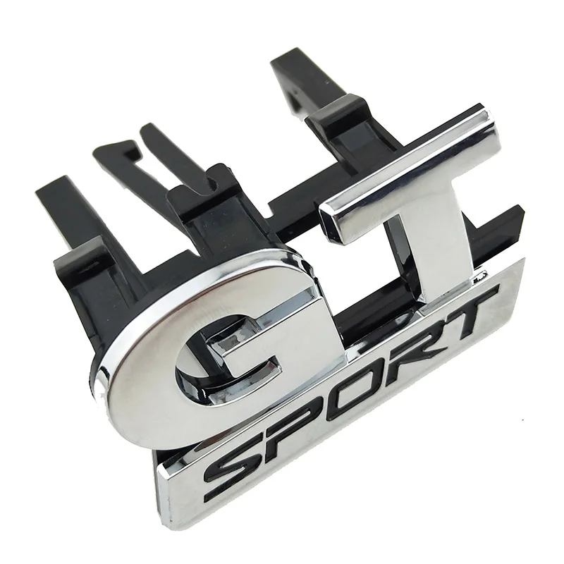 

New Car-styling Sticker ABS Chrome GT SPORT Front Grille Badge Emblem Sticker for Volkswagen VW Polo Golf Passat B5 Touran Bora