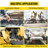 VEVOR 2.3L Fuel Tank 10000 PSI Air Hydraulic Foot Pump Single Acting with 200cm Oil Pipe & Spray Gun for Auto Repair Oil Rigging 2