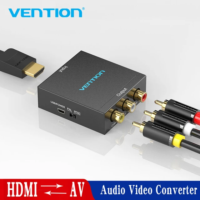 Female RCA to HDMI Cable Converter with HDMI and RCA Cables, CVBS Composite  AV to HDMI Converter, RCA HDMI Adapter