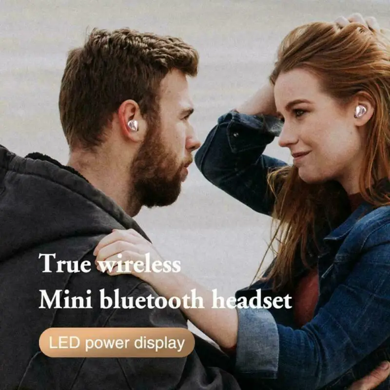 T60 TWS Беспроводные Bluetooth 5,0 наушники-вкладыши, стерео мини-гарнитура, светодиодный дисплей с зарядным устройством 2600 мАч