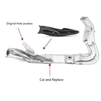 2017 2018 2019 Z900 Excluir Catalyst Tubo de escape da motocicleta Aço inoxidável Slip On Original Silenciadores Fibra de carbono protetor térmico - - Racext 7