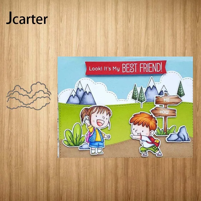 

New Design Metal Cutting Dies Clouds Hillside Craft Stencil Diy for Scrapbooking Handmade Card Make Shape Album Decoration Model