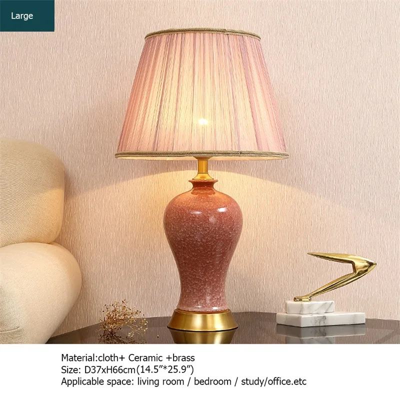 AOSONG Керамические настольные лампы розовый Роскошный медный Настольный