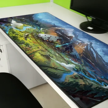 

Yuzuoan Creative Art Anime Map Mousepad Custom Computer Notebook Keyboard Anti-skid Lock Mouse Pad Large Size