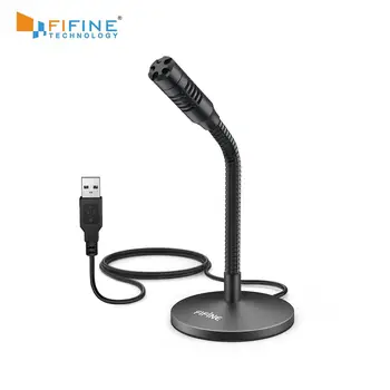 FIFINE Mini USB Microphone for Dictation.Desktop Plug&Play Microphone for Computer Laptop PC.Great for YouTube,Gaming, Streaming 1