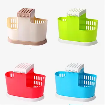 

Kitchen Draining Water Chopsticks Cage Spoon Storage Rack Cutlery Organizer Drainer Multifunctional Storage Box Plastic Holder
