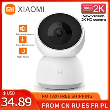 Умная IP-камера Xiaomi Mi 2K 1296P HD с углом обзора 360 градусов и поддержкой Wi-Fi Умная IP-камера Xiaomi Mi 2K 1296P HD с углом обзора 360 градусов и поддержкой Wi-Fi