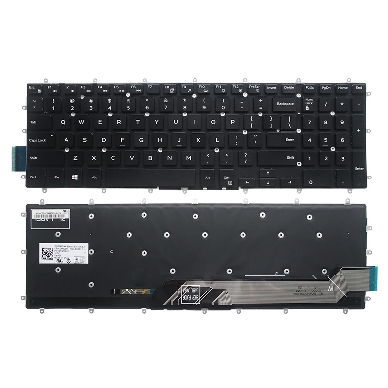 Teclado do Laptop dos Eua para Dell Inspiron157000 7566 7567 7568 7577 5567 7587 7570 7580 5567 3580 3581 3582 3583 3584 3585 Backlit - Imagem 2