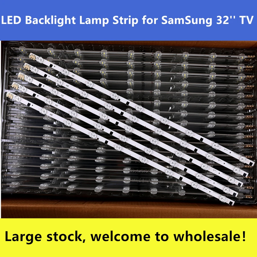 

5pcs x 32 inch LED Backlight Lamp Strip for SamSung 32'' TV UA32F4088AR UA32F5500ARXSJ 2013SVS32H D2GE-320SC0-R3 9-leds 650mm