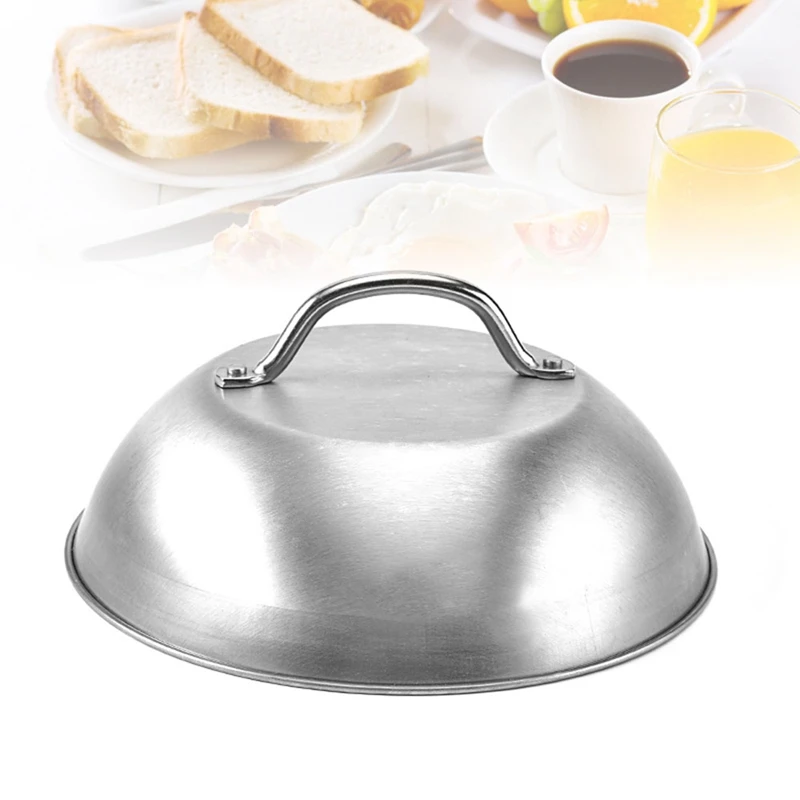 Food Cover Stainless Steel Steak Cover Thicken Western Restaurant Western Food Cover Hand Handle Steak Hemispherical