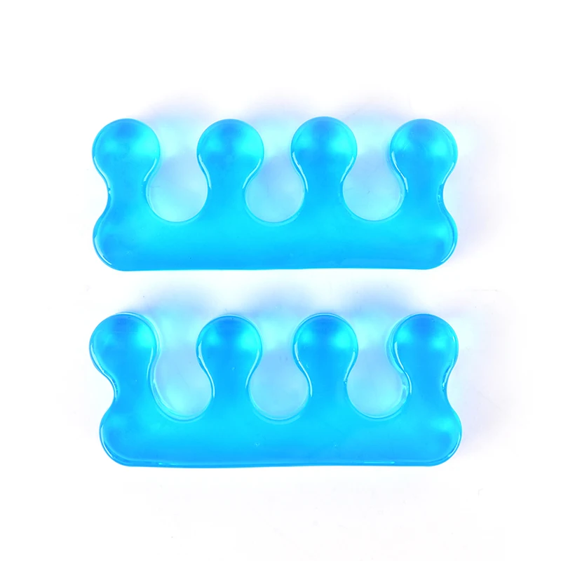 2 Pcs Soft Silicone Toe Separating Gel Toe Separator Flexible Finger Spacer Silicone Soft Manicure Pedicure Nail Tool