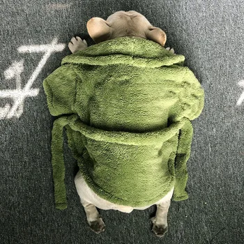 

2020 New Autumn and Winter Pet Pajamas Bathrobes Teddy French Shiba Inu Dog Bathrobes Double-sided Fleece Warm Pajamas