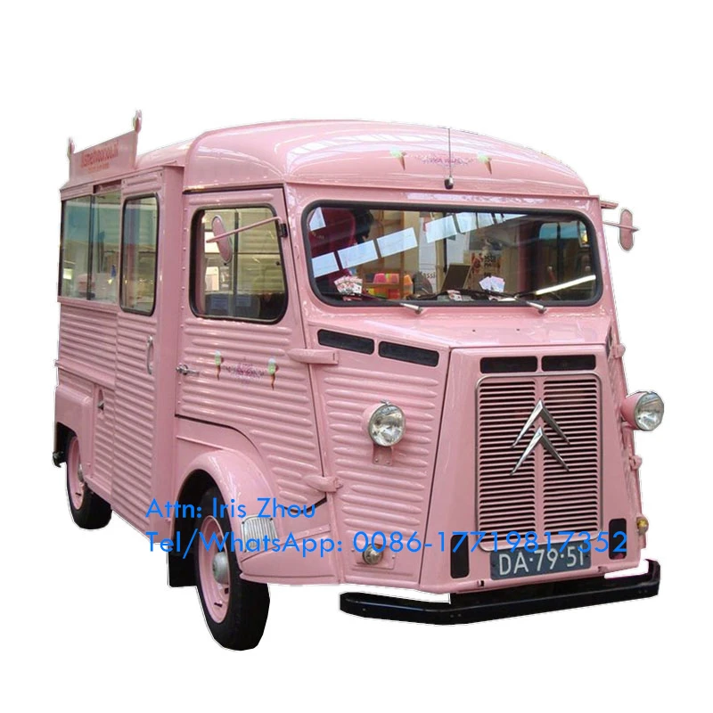 Китай самый популярный Citroen HY винтажный пищевой грузовик для продажи электрическая тележка для пищевых продуктов пищевой фургон