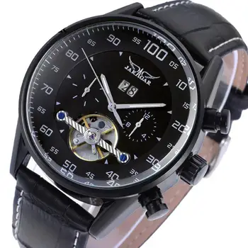 

JARAGAR Luxury Tourbillon Watches Men Mechanical Watches Waterproof Fashion Men Military Watch Business Dress Hours Mens Watch