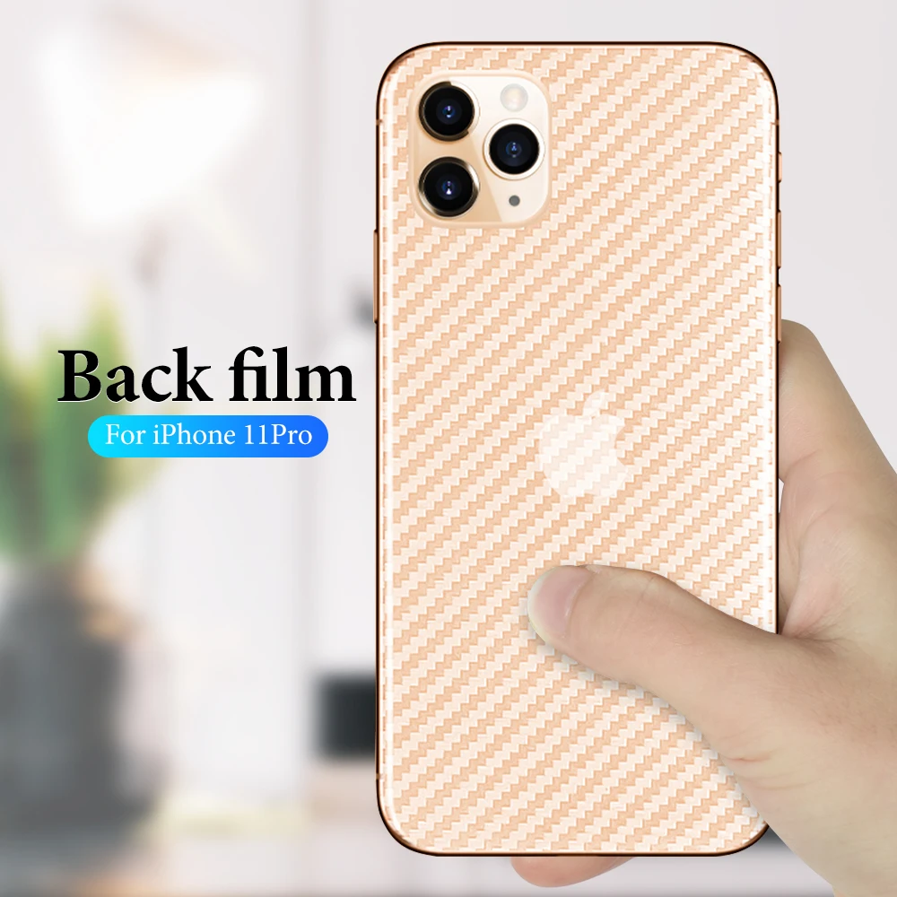 Задняя наклейка пленка для iPhone 11 Pro Max 7 6 6S 8 Plus X XR XS задняя из углеродного волокна
