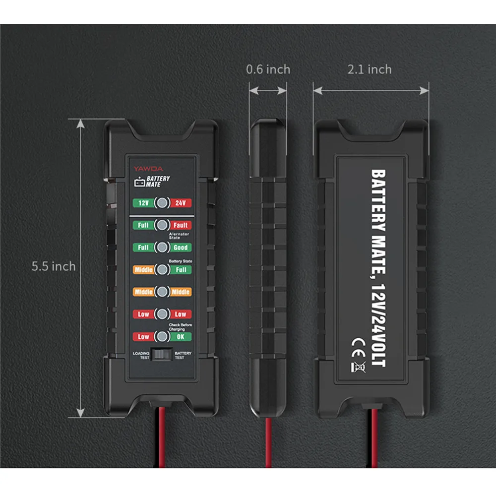 12V 24V с сигареты Lighte автомобиля Батарея Тесты er BM420 с 7LED-Тесты Батарея состояние Авто Батарея анализатор