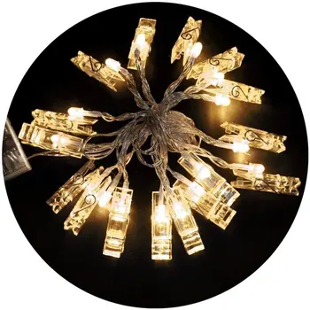 

Led Transparent Clip Light String Photo Clip Battery Light Usb Battery Box Supply Plug-In String Light