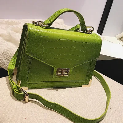 Beibaobao, роскошные сумки, женские сумки, дизайнерские, крокодиловый узор, кожа, на плечо, сумка-мессенджер, сумки, сумки для женщин - Цвет: green