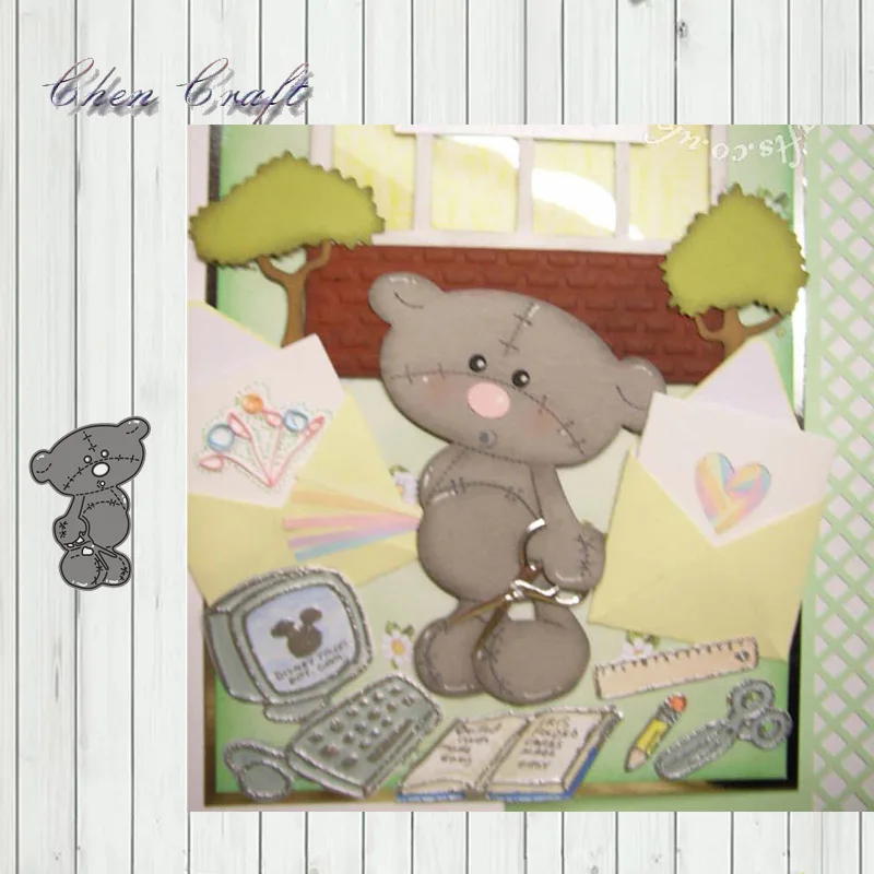 

Cute bear Metal Cutting Dies Frame for DIY Scrapbooking Card Album Embossing Crafts Die Cut New