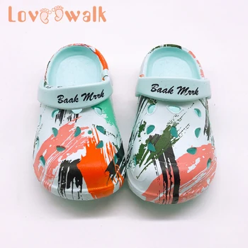 

Toddler Baby Sandals Summer Kids Shoes Hole Sandals For Boys Girls Graffiti Children Clog Shoes Soft Anti Slip Garden Shoes Kids