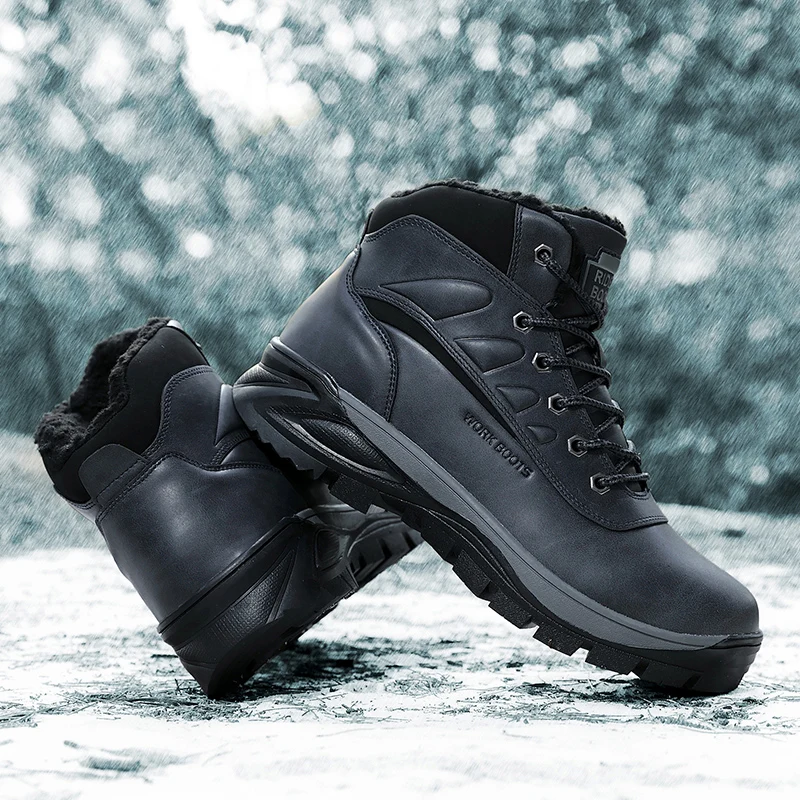 

2020 winter new big size men's cotton shoes snow boots men plus velvet thick warm cotton shoes for men (walker)