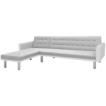 

[ES Warehouse] Sofa bed corner fabric 218x155x69 cm black and gray Free Shipping Spain Drop Shipping