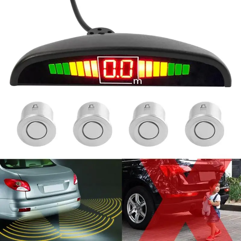Universal Auto Auto Parktronic LED Parkplatz Sensor mit 4 Sensoren Reverse Backup Parkplatz Radar-Monitor Detektor System Display Universal Auto Auto Parktronic LED Parkplatz Sensor mit 4 Sensoren Reverse Backup Parkplatz Radar-Monitor Detektor System Display