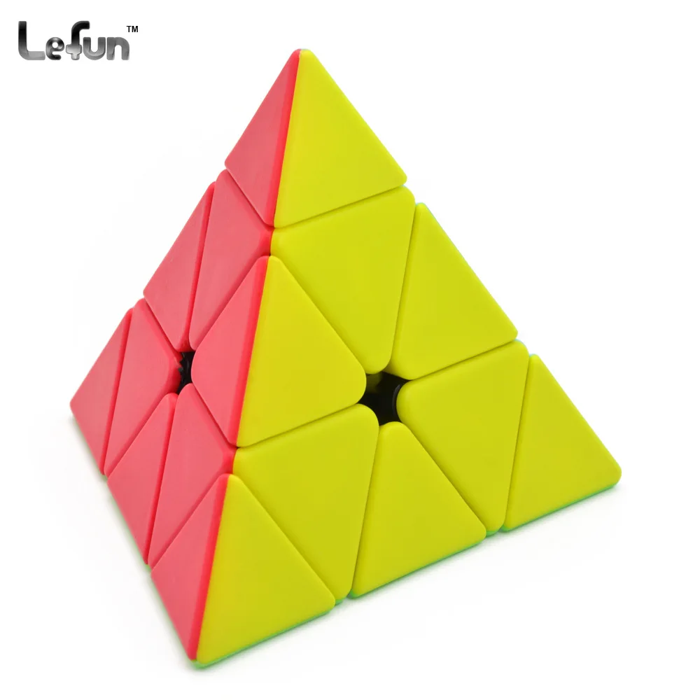 LeFun 3x3 Пирамида без наклеек Волшебные кубики головоломка твист Игрушка скорость