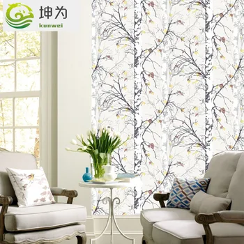 

pvc wallpaper10m American pastoral style simulation woods branches leaves wallpaper living room cafe study room wall decorative