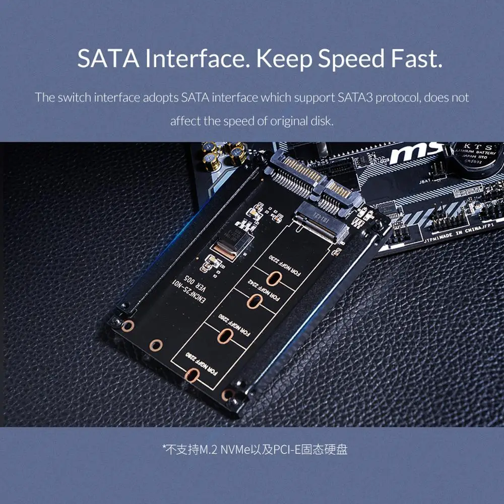 ORICO M.2 NGFF(SATA) SSD до 2,5 SATA адаптер для 2230/2242/2260/2280 мм M2 NGFF Твердотельный накопитель(SSD жесткий диск M2 NGFF в SATA 22PIN