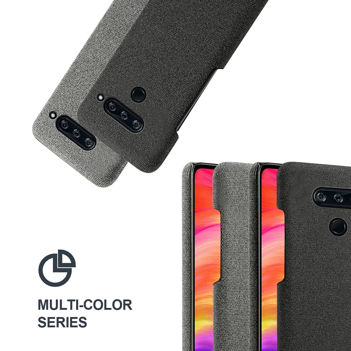 Для LG V40 G7 чехол на заднюю панель Ультра Тонкий Жесткий ПК Тканый дизайн против царапин противоударный защитный чехол для телефона Fundas простой стиль скраб