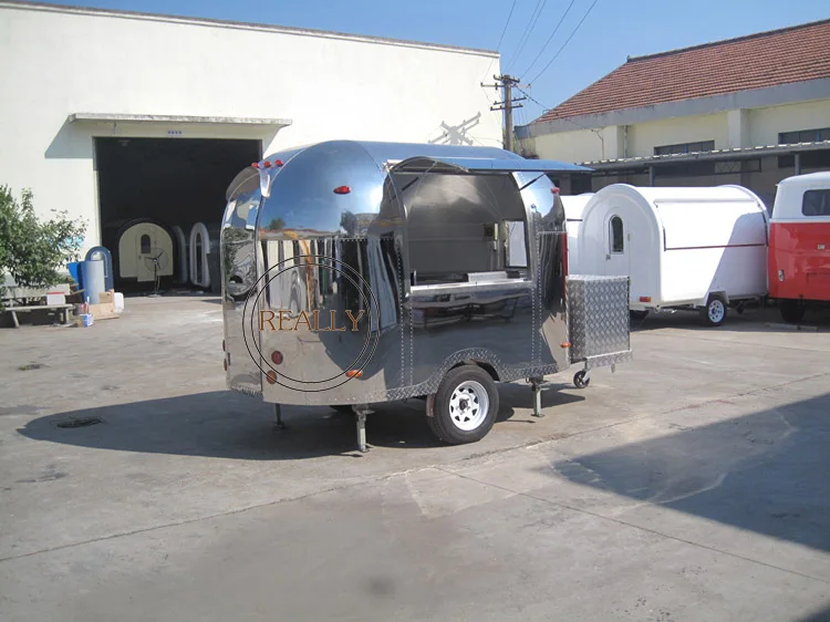 3 м длина сделаны по индивидуальному заказу Нержавеющая сталь Airstream снэк-Еда трейлер тележека/Еда концессий прицепа
