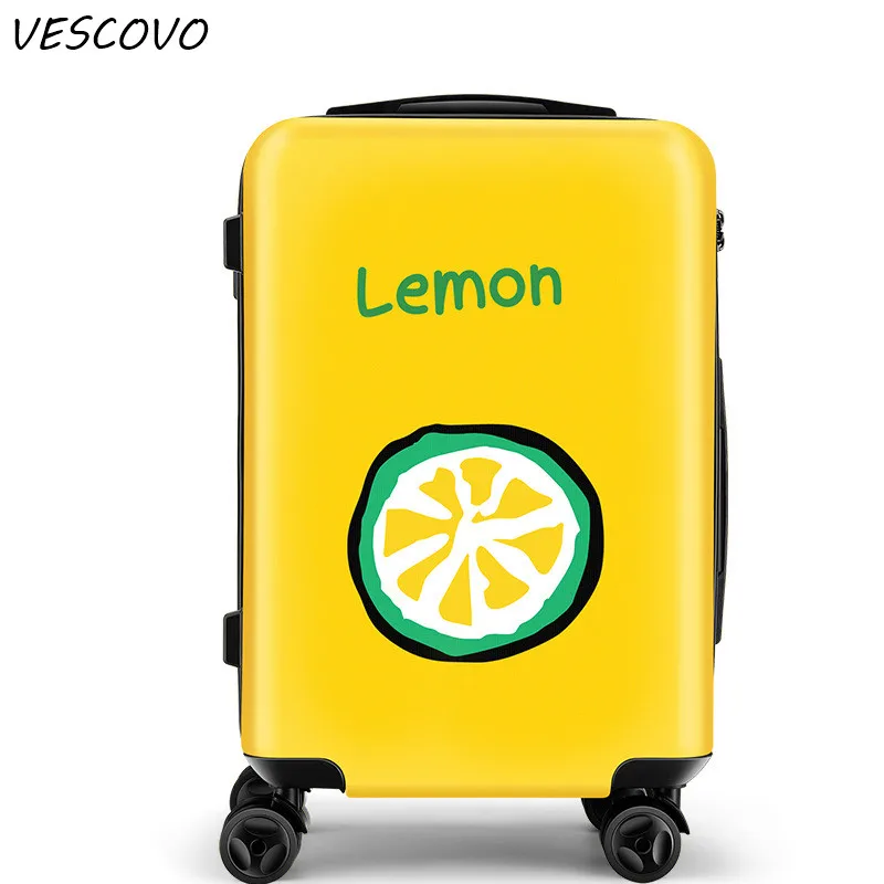 VESCOVO мода ABS+ PC чемодан на колёсиках Spinner девушки тележка дорожная сумка 20 дюймов Мужская сумка для посадки носить чемоданы 24 дюймов