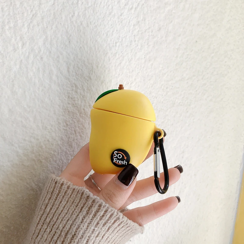 Мультяшное симпатичное манго для airpods pro Чехол беспроводной Bluetooth для apple airpods 1/2 силиконовый чехол для airpods Fundas capa