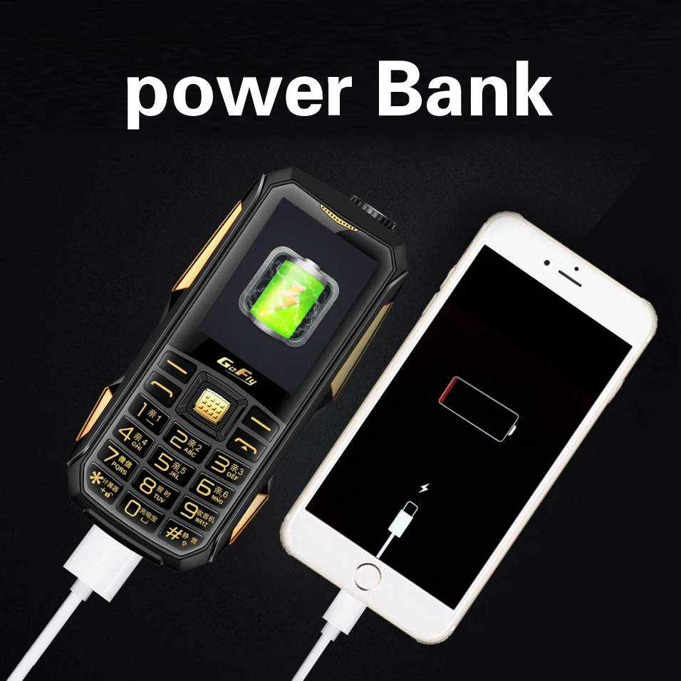 Цветной светодиодный блок питания 6800 мАч GSM мобильный телефон волшебный