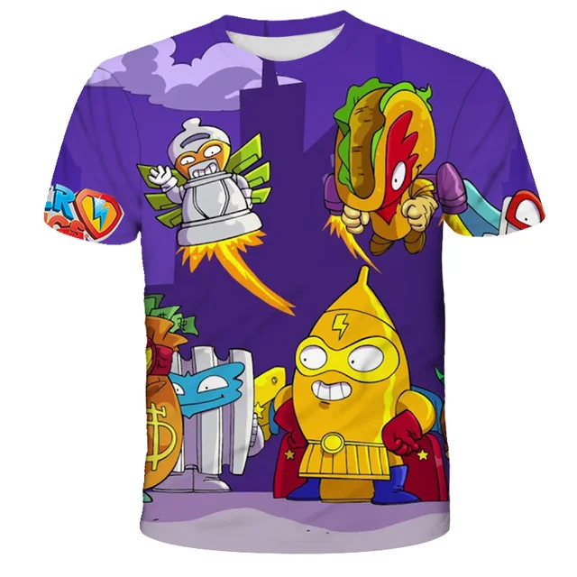 Super Zings T Shirt Kids Toddler Anime Game Streetwear Short Sleeve Children's T-Shirt Superzings Tshirt Children Clothes Tops TX-18173