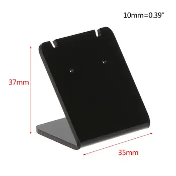 

10 10 Pcs/Set Earrings Shelf Display Stand Holder L Shape Rectangle Acrylic Professional Ear Stud Jewelry Show Bracket Rack