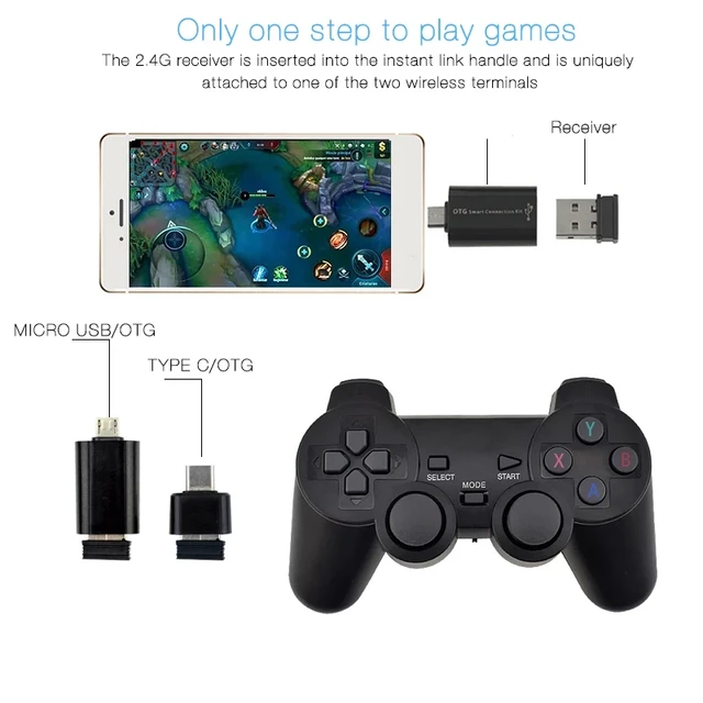 Manette Gaming WE sans fil Bluetooth 2.4GHz / filaire avec clip pour  Smartphone Compatible PC, PS3
