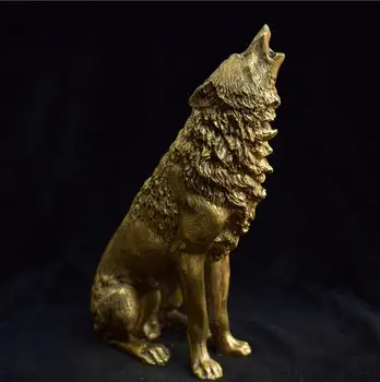 

COPPER STATUE Pure copper dog crafts office furniture dog ornaments