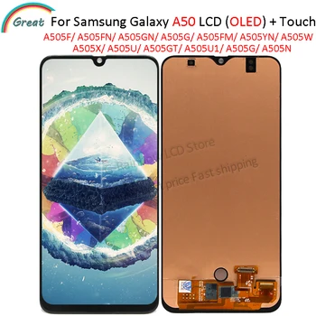 

OLED For Samsung Galaxy A50 A505F/DS A505F A505FD LCD Display Touch Screen Digitizer Assembly For Samsung A50 Display + tools