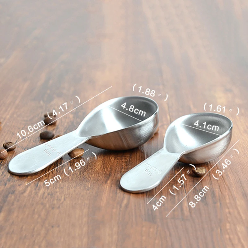Measuring Tamper Spoon Stainless Steel Kitchen Tool For Espresso Coffee Bean&Tea
