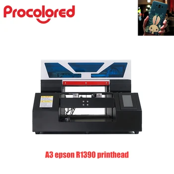 

Procolored a3 uv flatbed printer cmyk+ww 6 colors 5470*1440dpi for for phone case printing