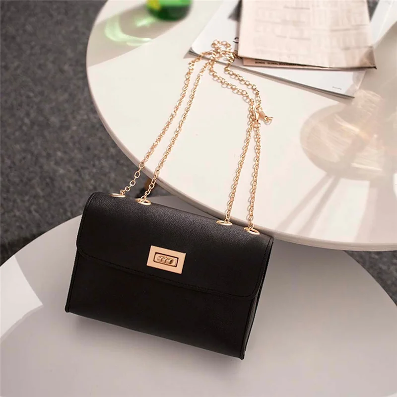  British Fashion Simple Small Square Bag Women's Designer Handbag 2019 High-quality PU Leather Chain - 33002520658