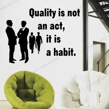 

Office Wall Sticker,Quality is not act.. Inspire Office Quotes,Teamwork Business Worker Decor, Motivation Stickers JC173