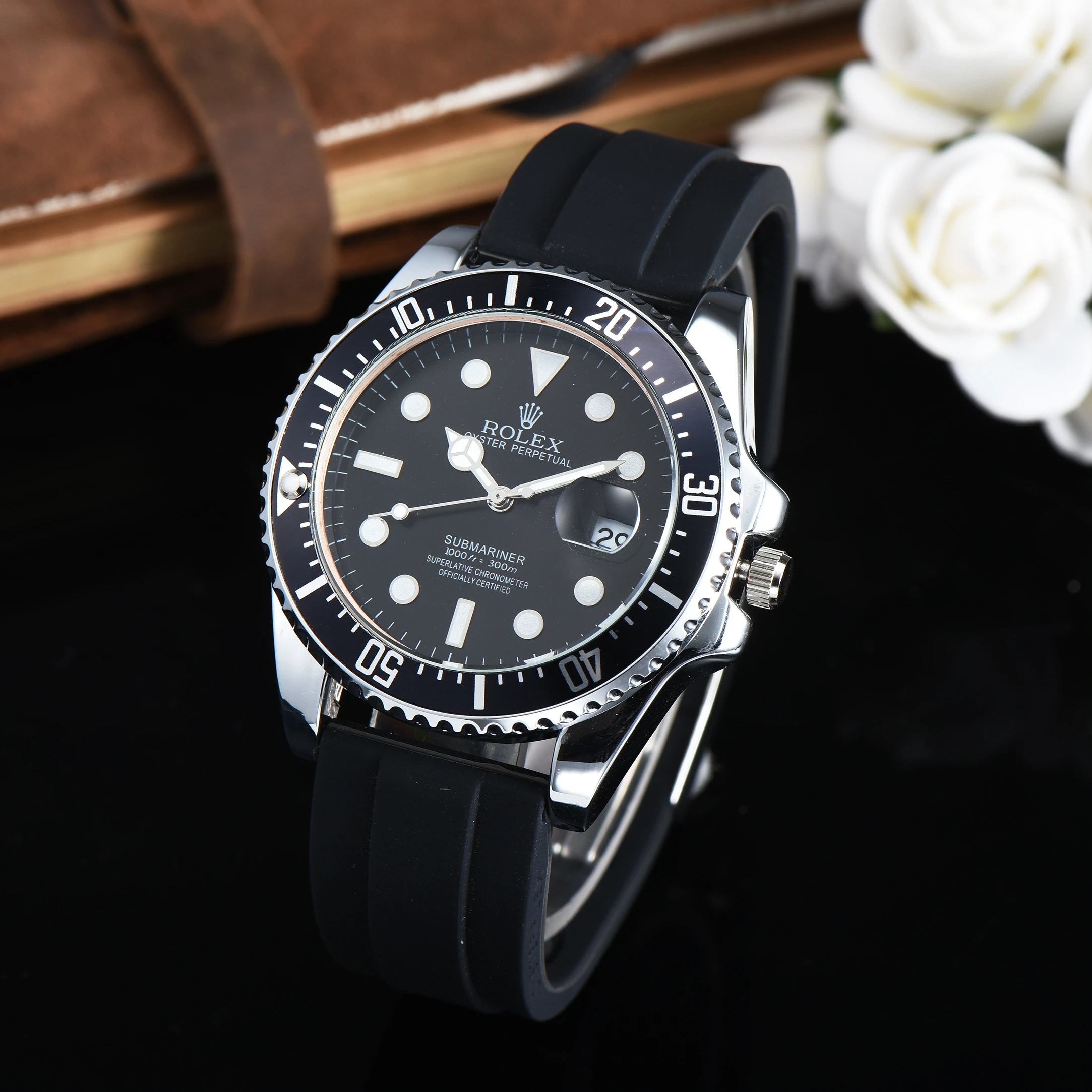 

Rolex- Men's Quartz men's Watch luxury fashion brand gift gold leisure waterproof designer watch11115665987897456654165