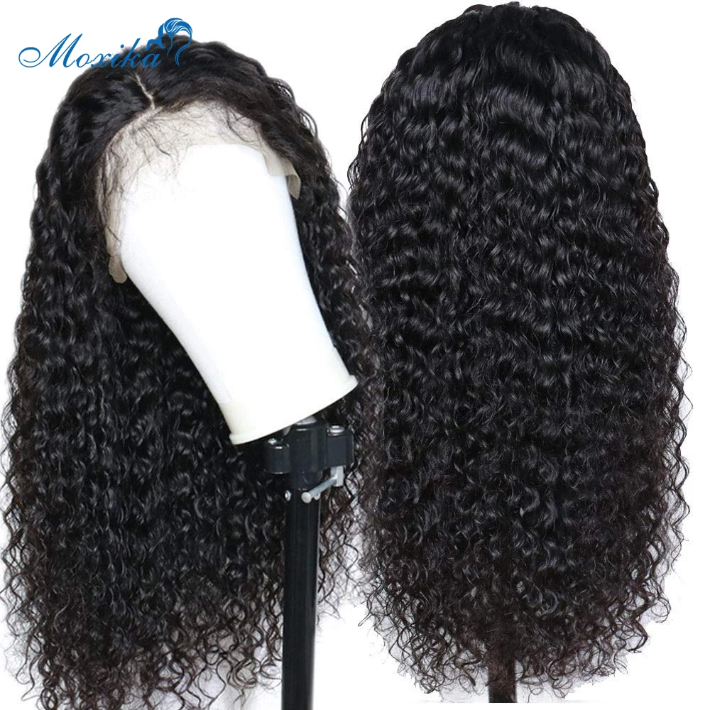 13*4 Brazilian Water Wave Wig Pre Plucked Curly Wave Lace Front Human Hair Wigs With Baby Hair Remy Lace Front Wigs 150% Moxika