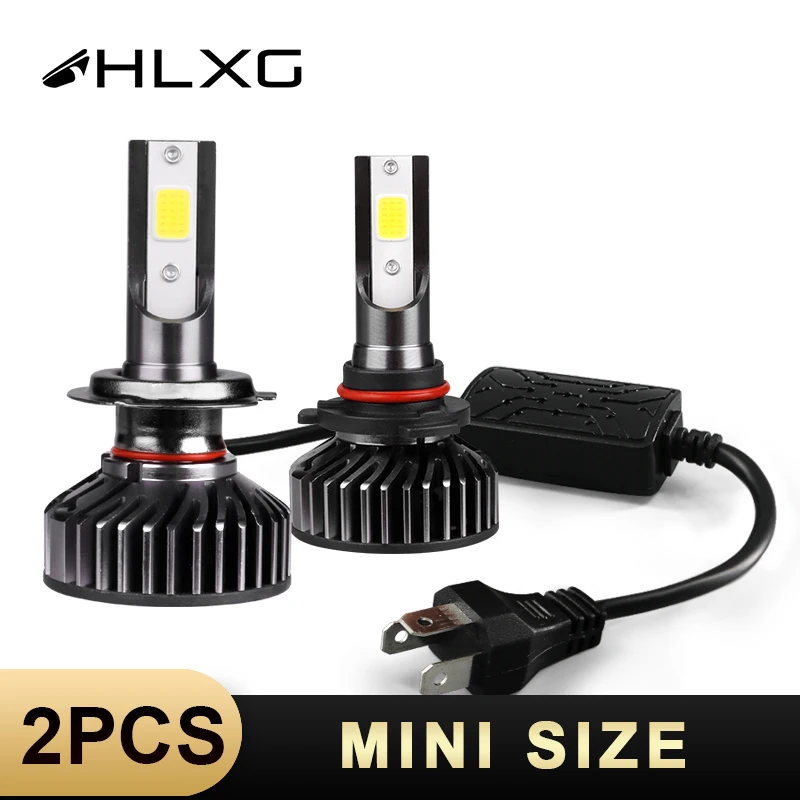 HLXG led h7 h4 h11 лампа для автомобильных фар hb3 hb4 h8 24 v turbo automotivo nebbia мотоциклетная