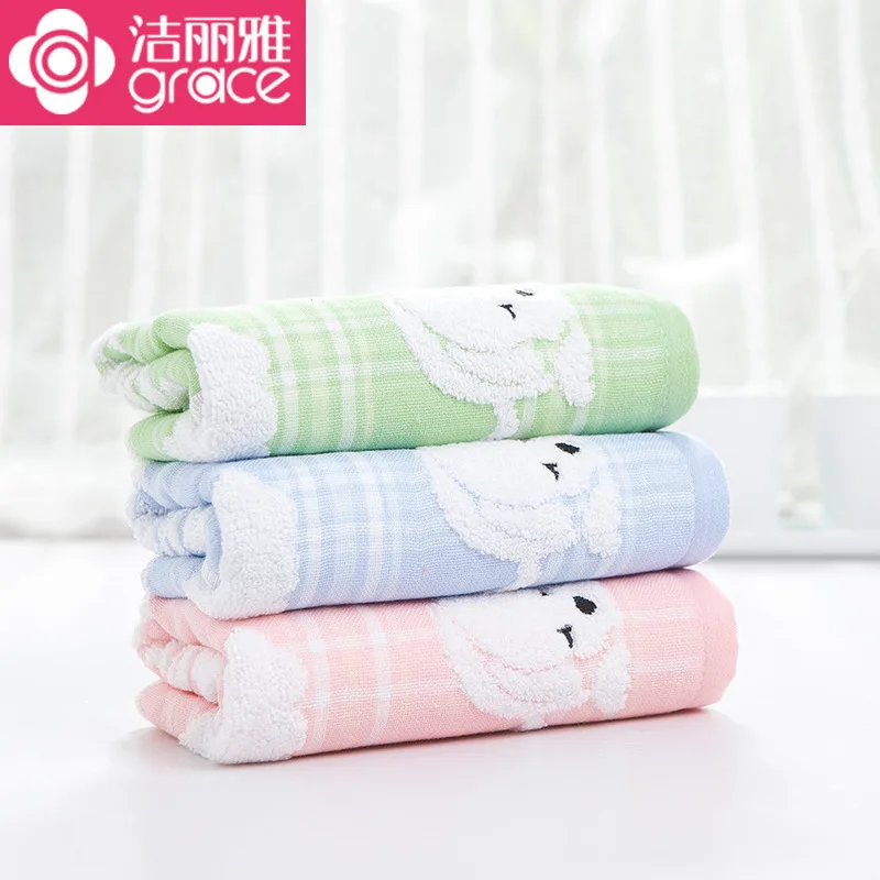 

Grace Genuine Product Towel Pure Cotton Zero Twist Double Layer Gauze Towel Special Soft Embroidery Gift 8779