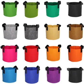 Garden Grow Bag 10 Sizes 15 ColorsHandles Indoor Outdoor Fabric Aeration Plant Pot Container Flower Vegetable Pouch 1